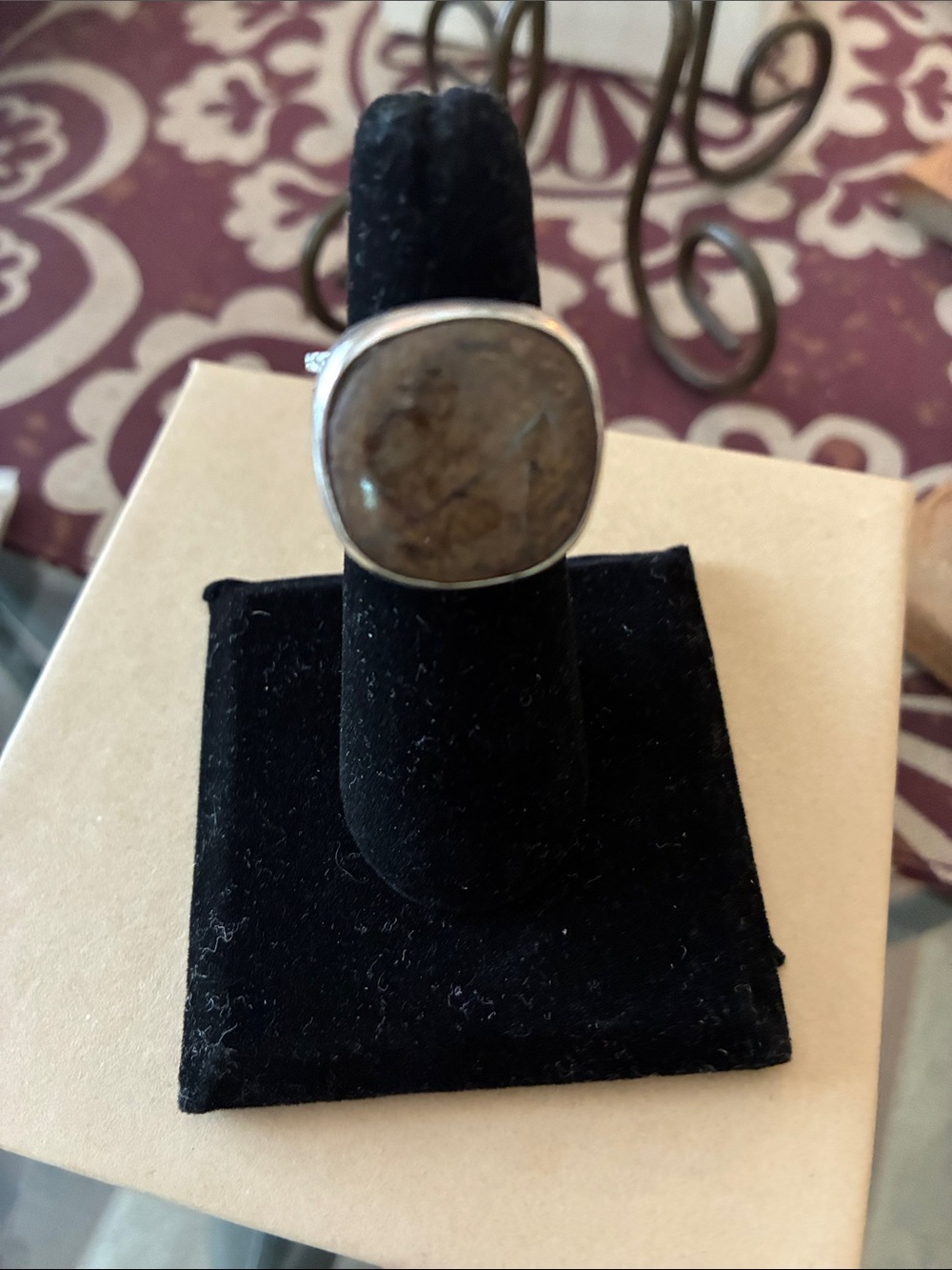 Silpada sterling silver Bronzite ring size 7